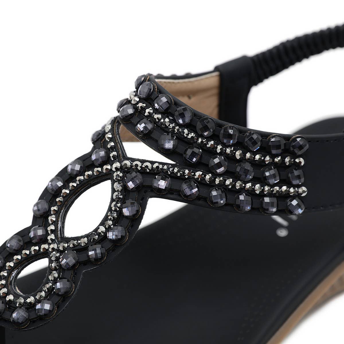 CRYSTAL BEADED DECORATIVE PINCH TOE SANDALS_CWSHS0507