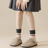 Double Knit Cotton Slouchy Crew Socks_Cwms03330