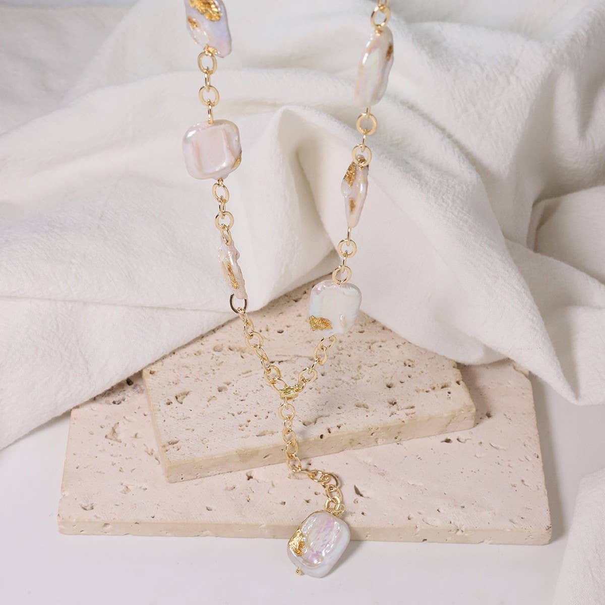 SIMPLE AND STYLISH ALL MATCH PEARL NECKLACE_CWAJE3841