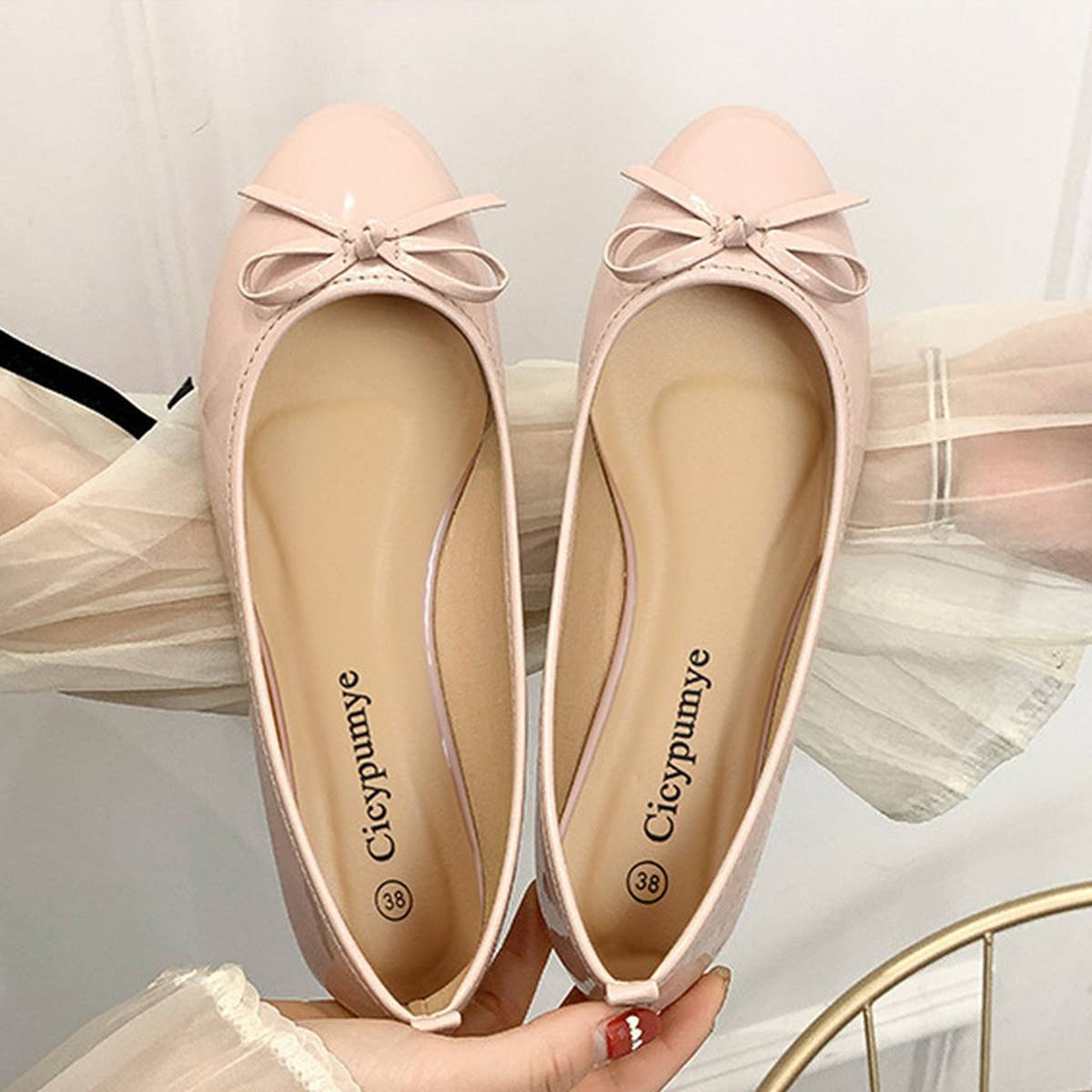 FLAT BOTTOM SOFT LEATHER BOW CASUAL WOMEN SHOES_CWSHF0021