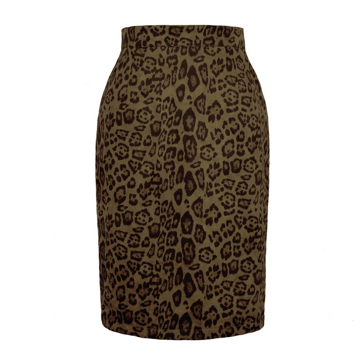 LEOPARD SUEDE SKIRT SEXY PRINTED MIDI SKIRT_CWBSS0385