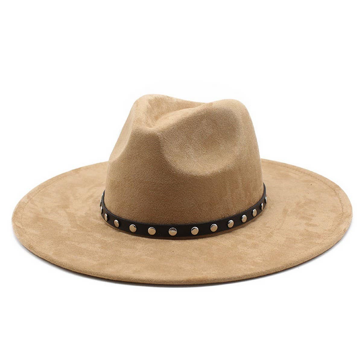 HEART SHAPED SUEDE ETHNIC STYLE WIDE BRIMMED HAT_CWAH2522