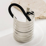 SLEEK OVAL METAL ELASTIC HAIR TIE FOR WOMEN_CWAHA6181