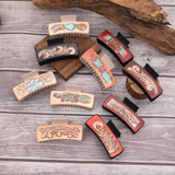 Western Cowboy Style Pu Leather Hair Clip Large_Cwasc03059