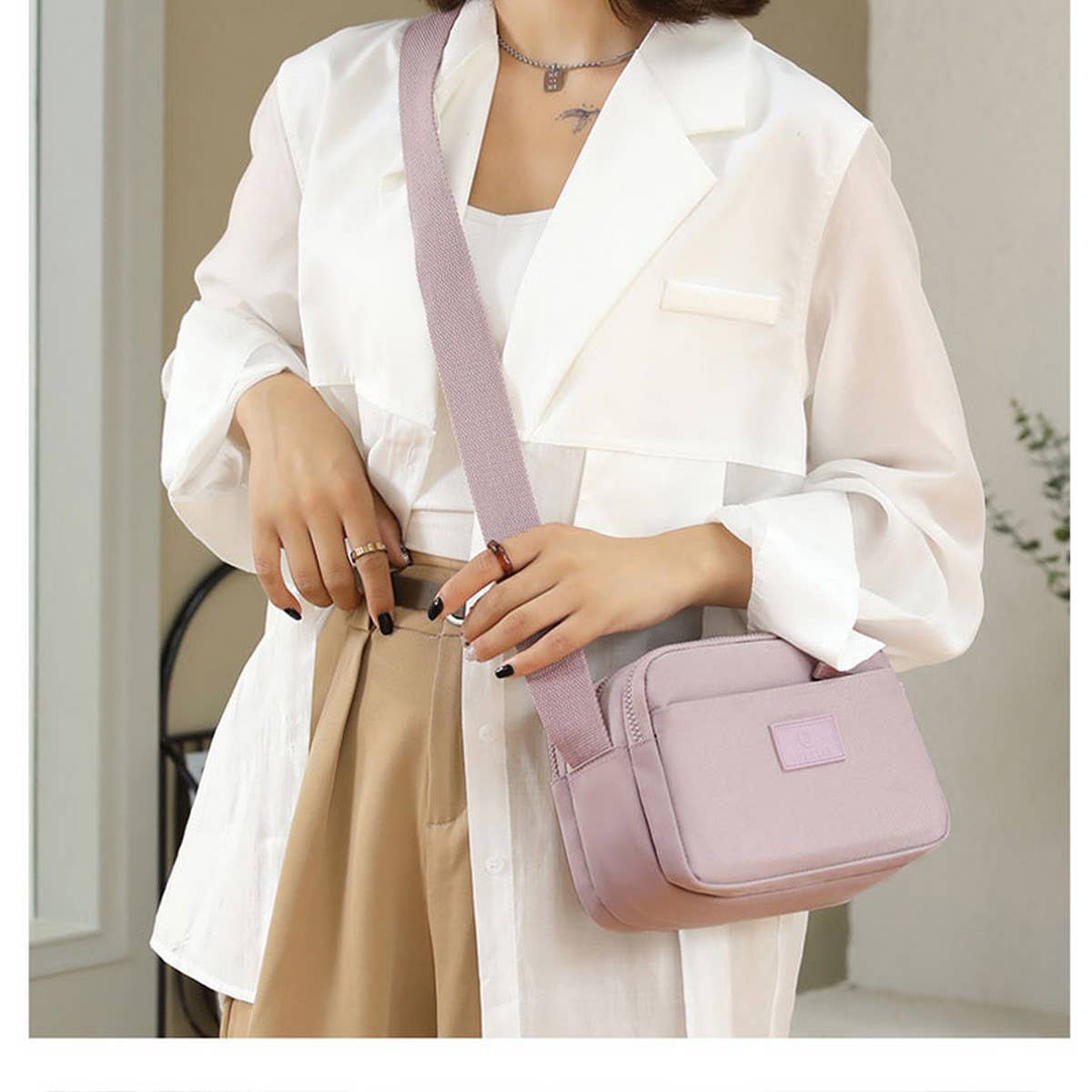 Multi-Pocket Casual Canvas Shoulder Crossbody Bag_Cwab3518