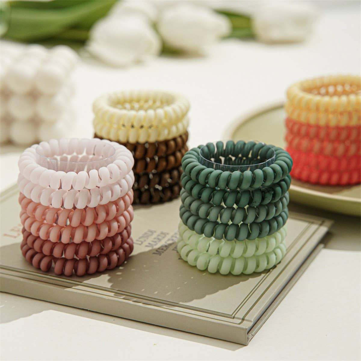 HIGH ELASTIC FROSTED PHONE CORD HAIR TIES_CWAHA1122