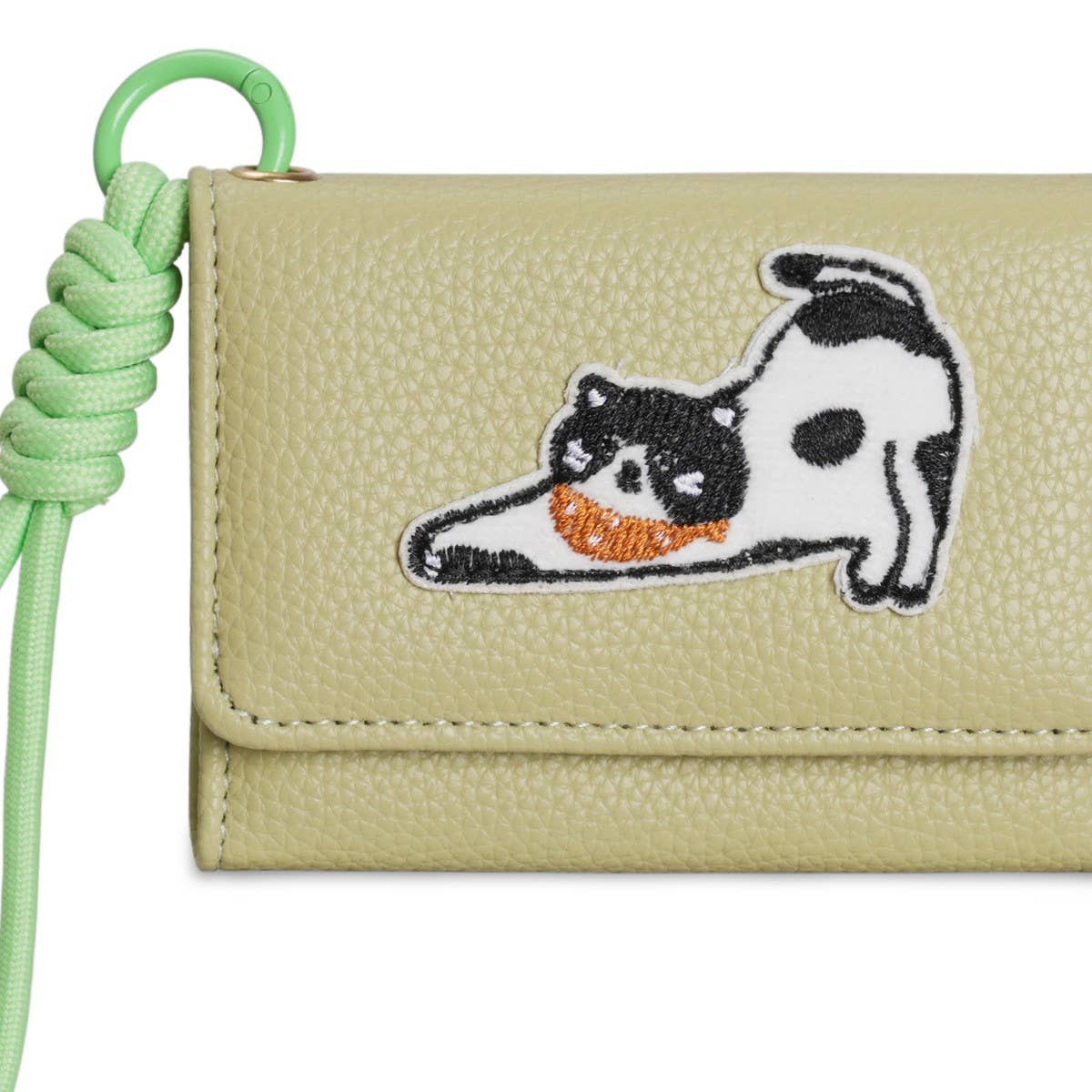 Cute Cartoon Cat Patch Trifold Short Wallet_Cwab06200