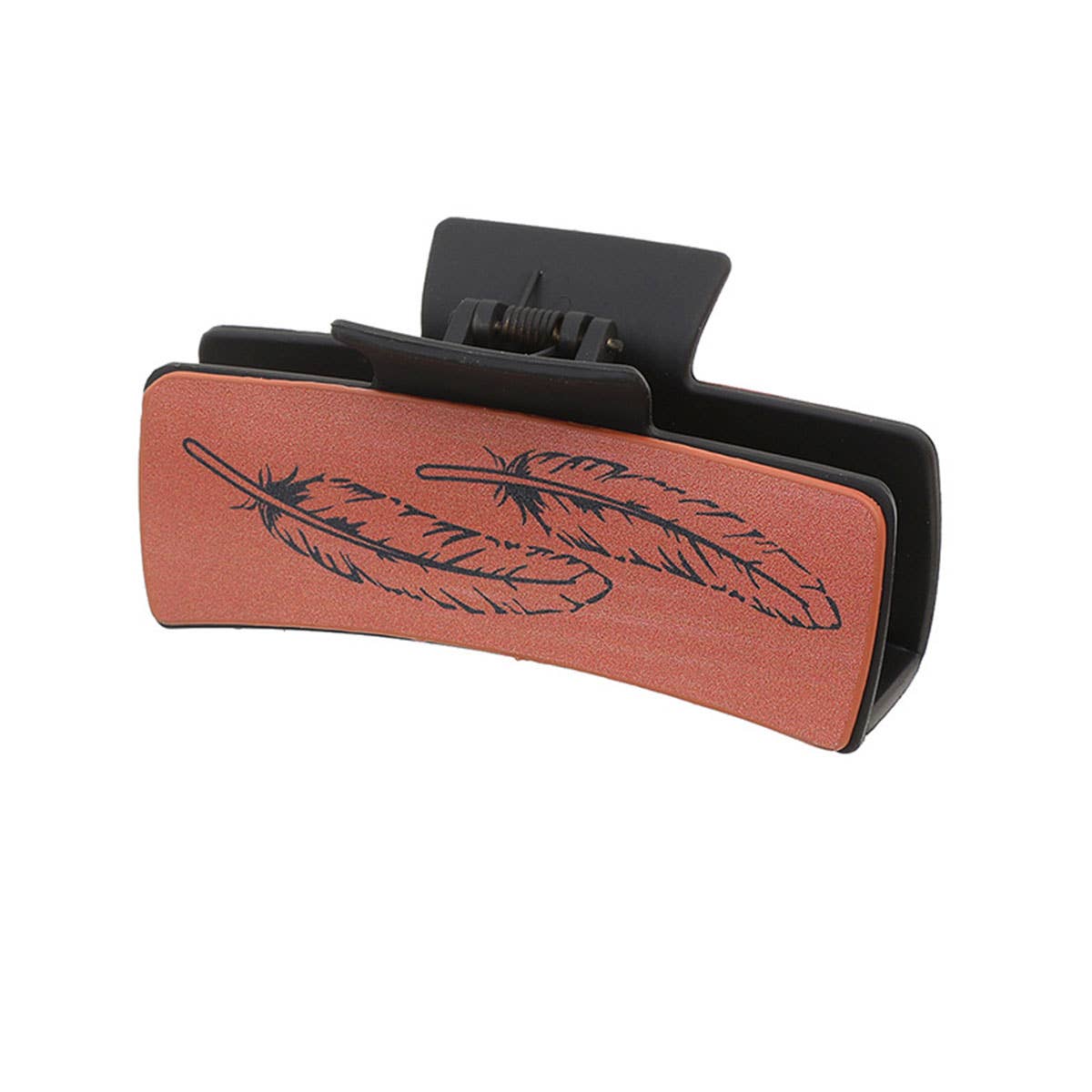 DENIM LEATHER WOMEN WESTERN HAIR CLAW CLIPS_CWASC1621