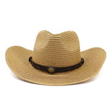 RETRO SUNSCREEN WESTERN COWBOY STRAW HAT_CWAH1242