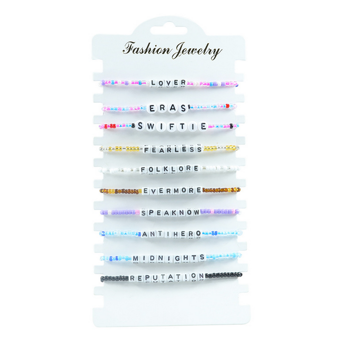 MULTILAYER ELASTIC LETTER BEAD BRACELETS SET_CWAJE0711