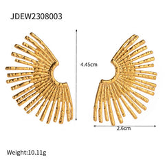 FASHIONABLE AND STYLISH HALF SUNFLOWER EARRINGS_CWASC1660