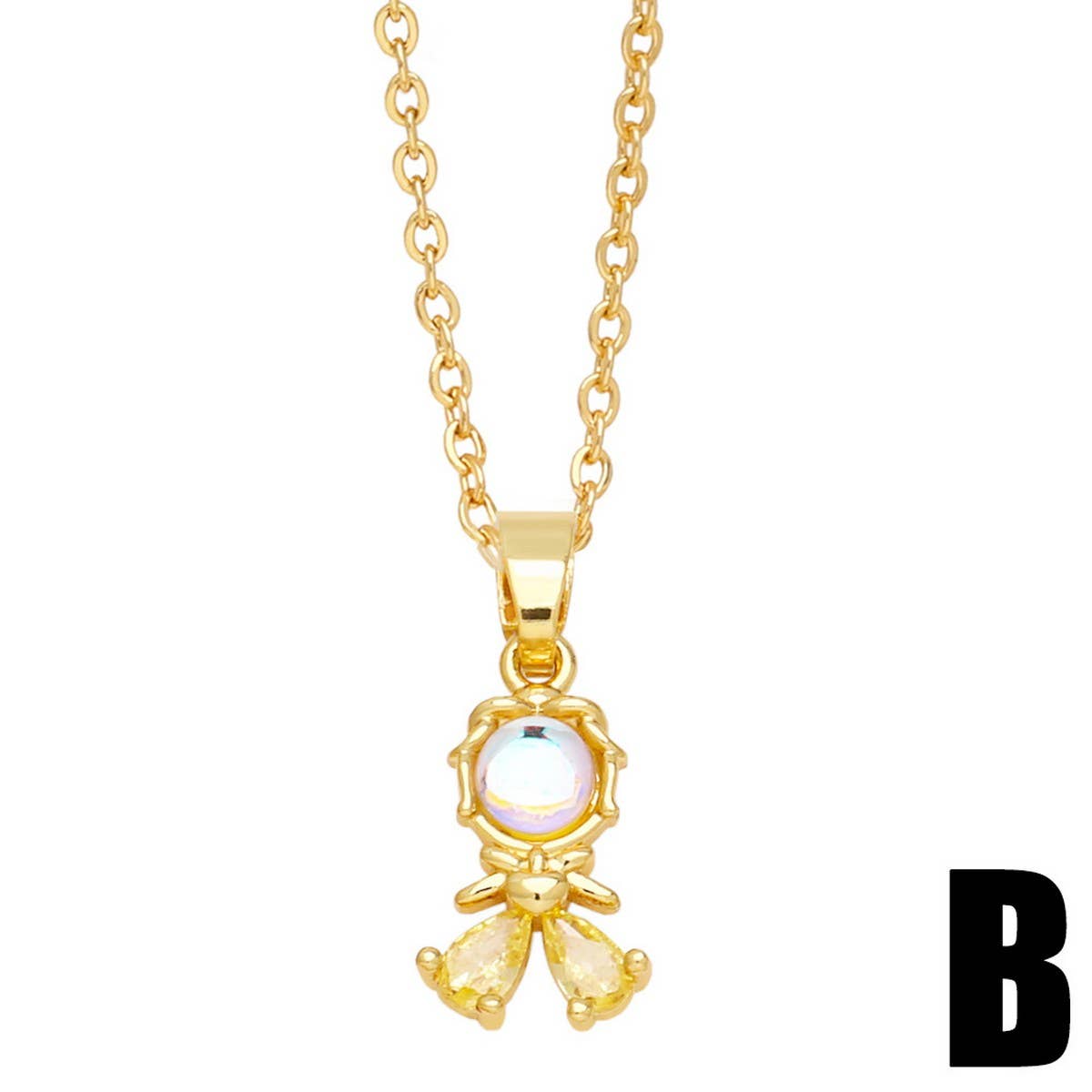 COLORE ZIRCON FAIRY TALE PRINCESS PENDANT NECKLACE_CWAJE0909