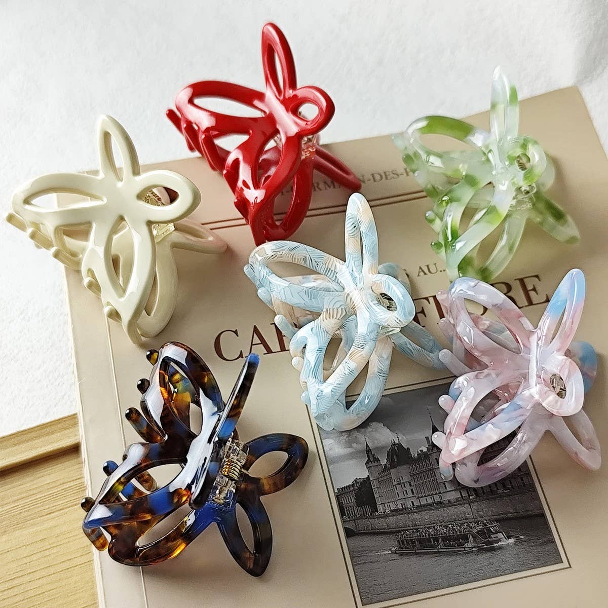 Elegant High-End Acetate Bow Hairpin_Cwaha07239