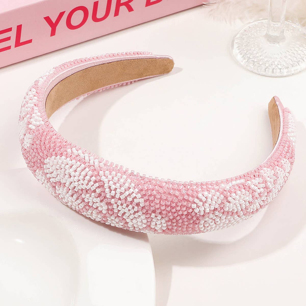 FULL DIAMOND RICE BEAD HEART HEADBAND_CWAHA2828