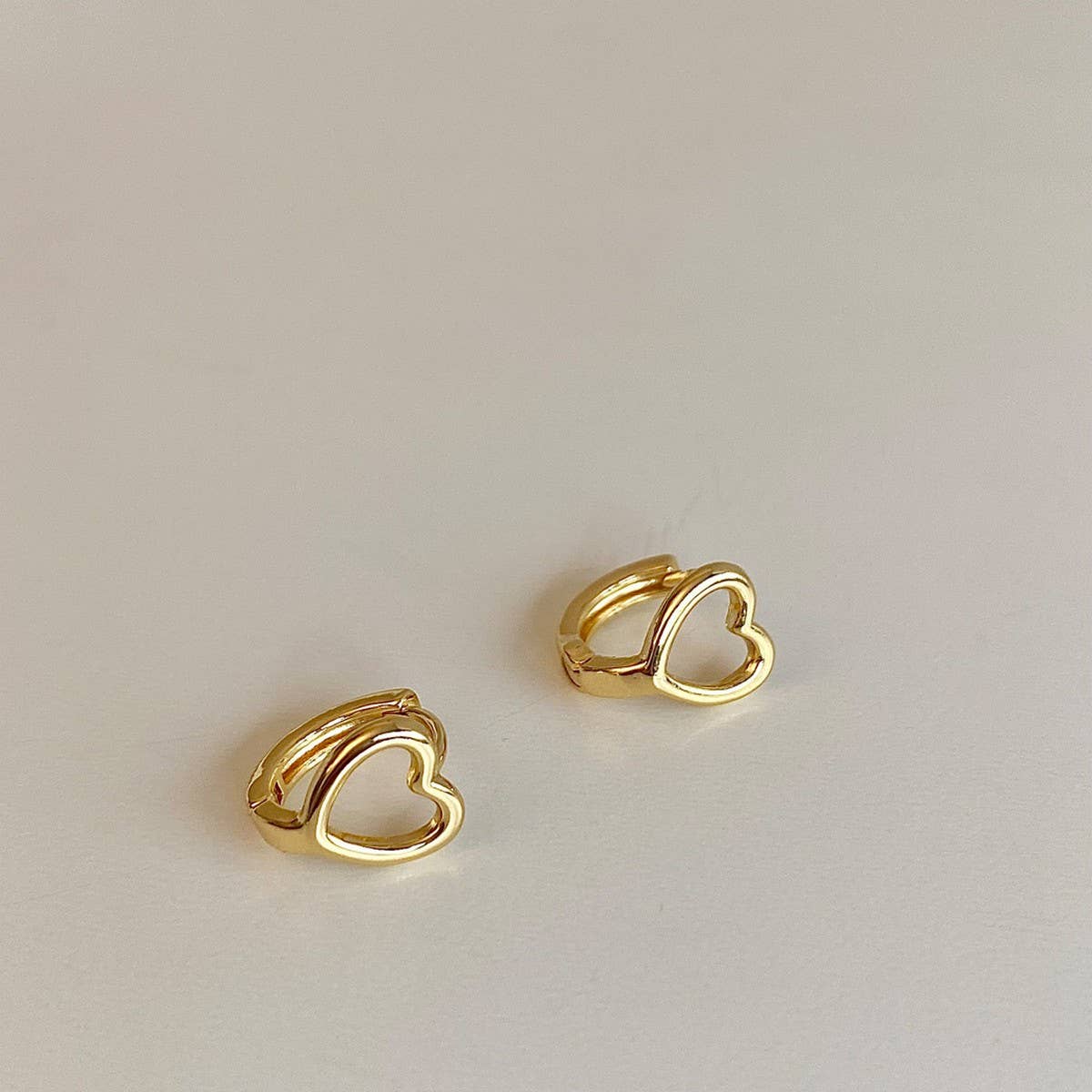 Valentines Day Simple Hollow Heart Earrings