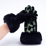 Simple Leopard Print Warm Breathable Gloves_Cwag0069