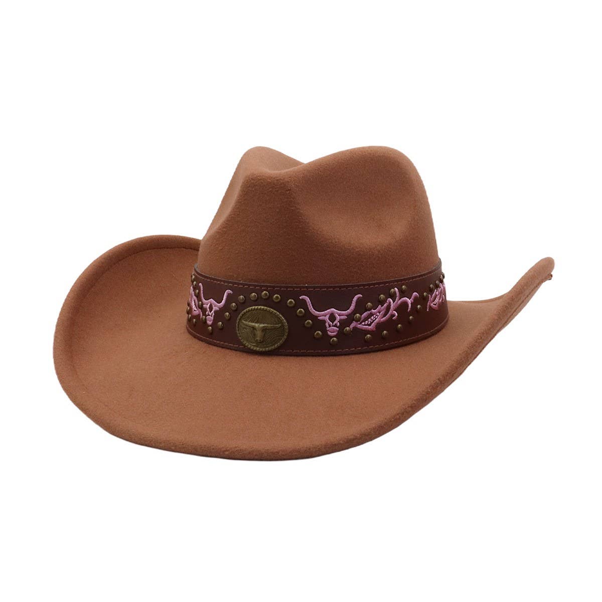 MEN WOMEN FELT FEDORA HAT ETHNIC COWBOY_CWAH04451