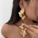 FLOWER EARRINGS COOL STYLE ALLOY FLOWER EARRINGS_CWMM3196