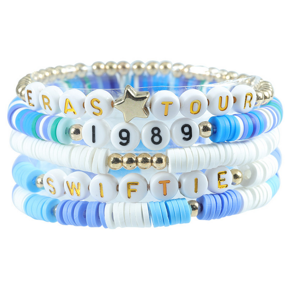 MULTILAYER ELASTIC LETTER BEAD BRACELETS SET_CWAJE0711