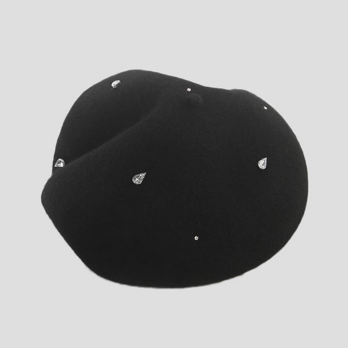 AUTUMN AND WINTER TEMPERAMENT RETRO DIAMOND BERET_CWAH1935