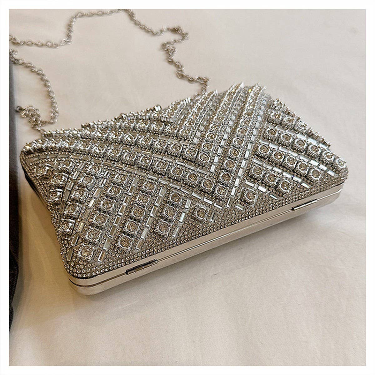 DIAMOND CLUTCH SMALL BAG CELEBRITY EVENING PARTY_CWAB3245
