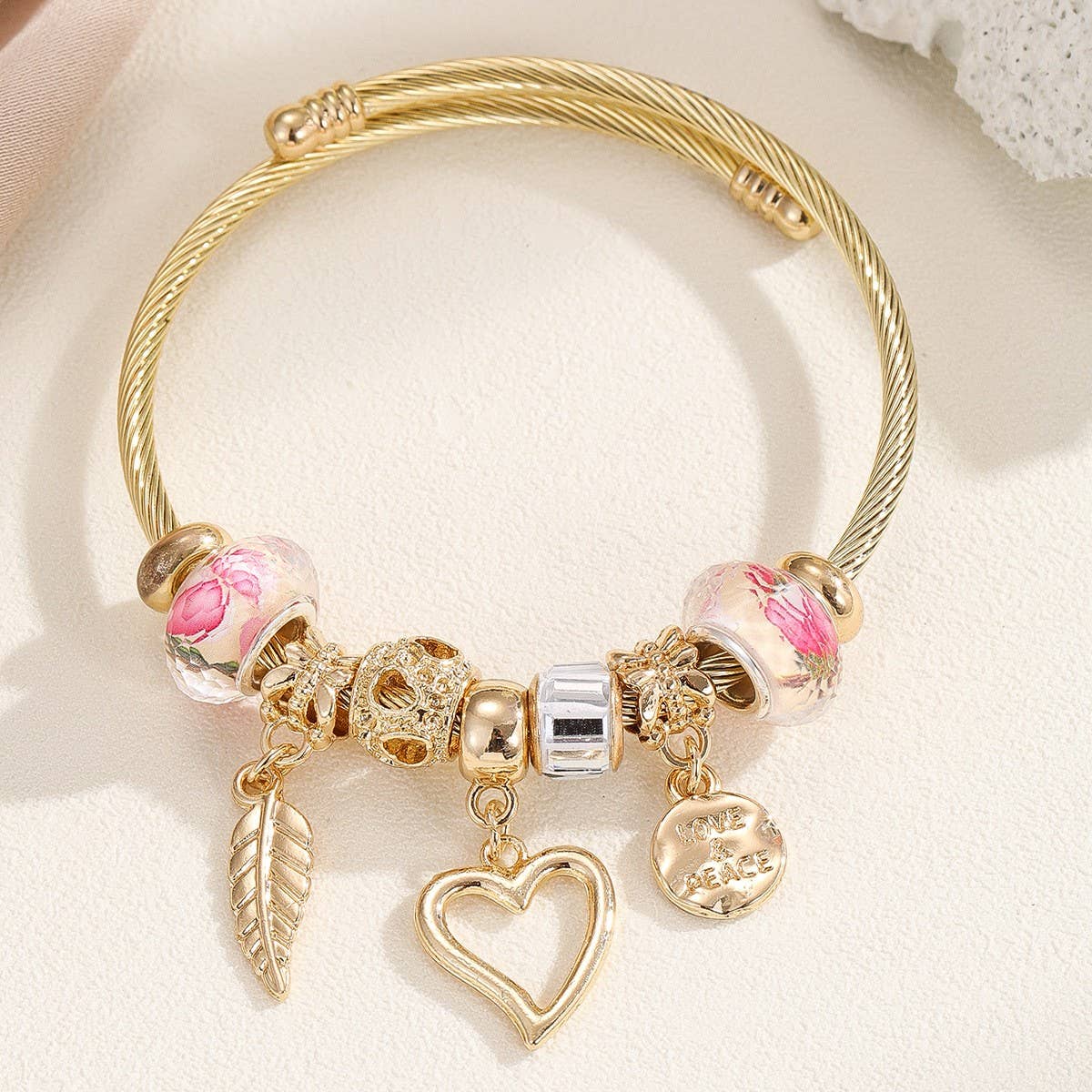 FASHION GOLD STEEL BRACELET FADE RESISTANT_CWMM8484