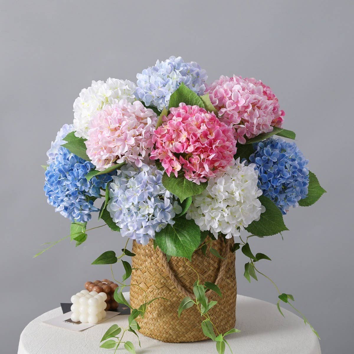 HYDRANGEA ARTIFICIAL MOISTURE TOUCH FLOWER BOUQUET_CWMM6482