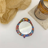 COMPACT ACETATE LEAF SHAPED MAKEUP MIRROR_CWMM6398
