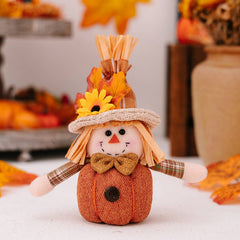 SUNFLOWER MAPLE LEAF SCARECROW DOLL PENDANT_CWMM1758