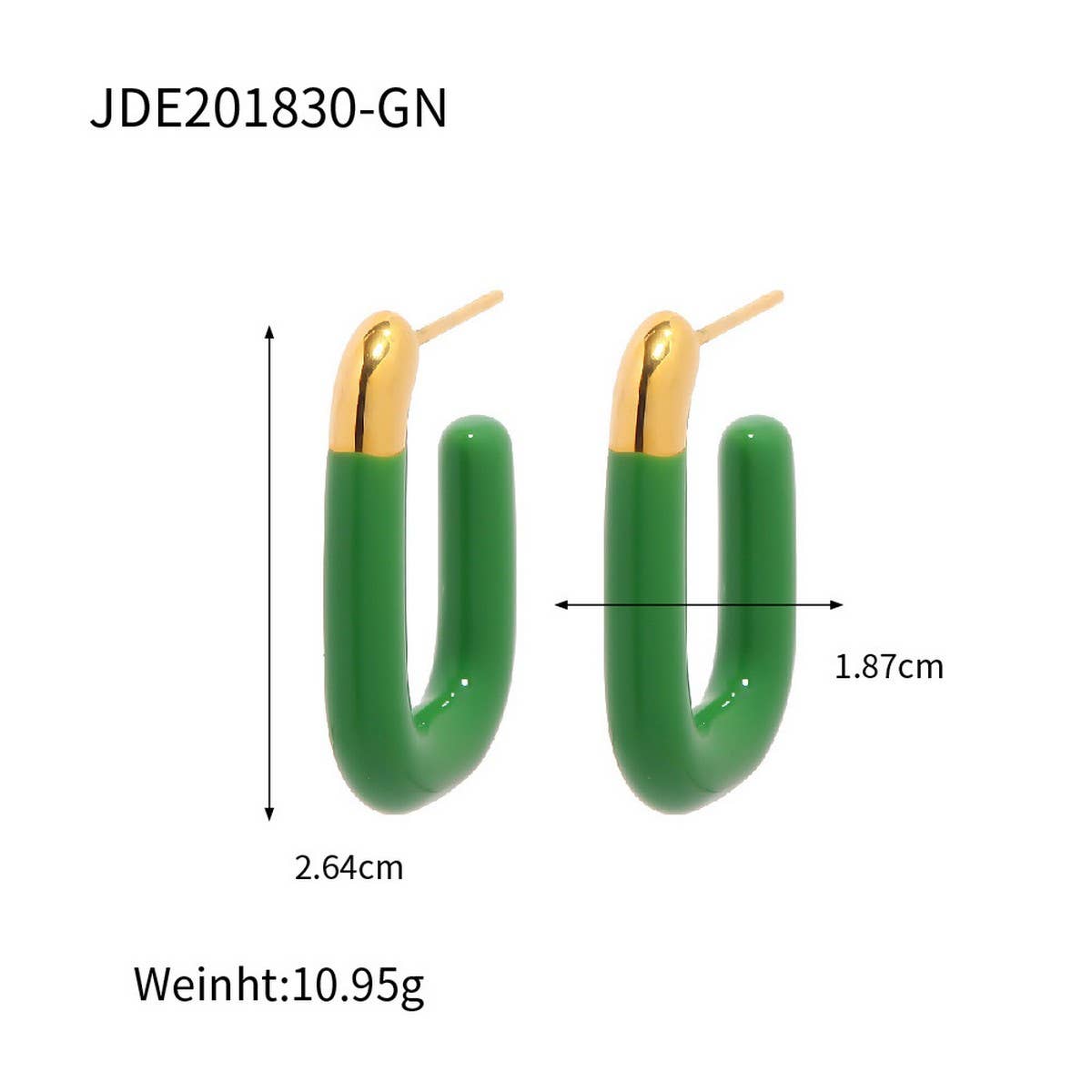 MACARON COLOR U SHAPED VERSATILE EARRINGS_CWAJE1376