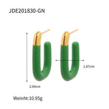 MACARON COLOR U SHAPED VERSATILE EARRINGS_CWAJE1376