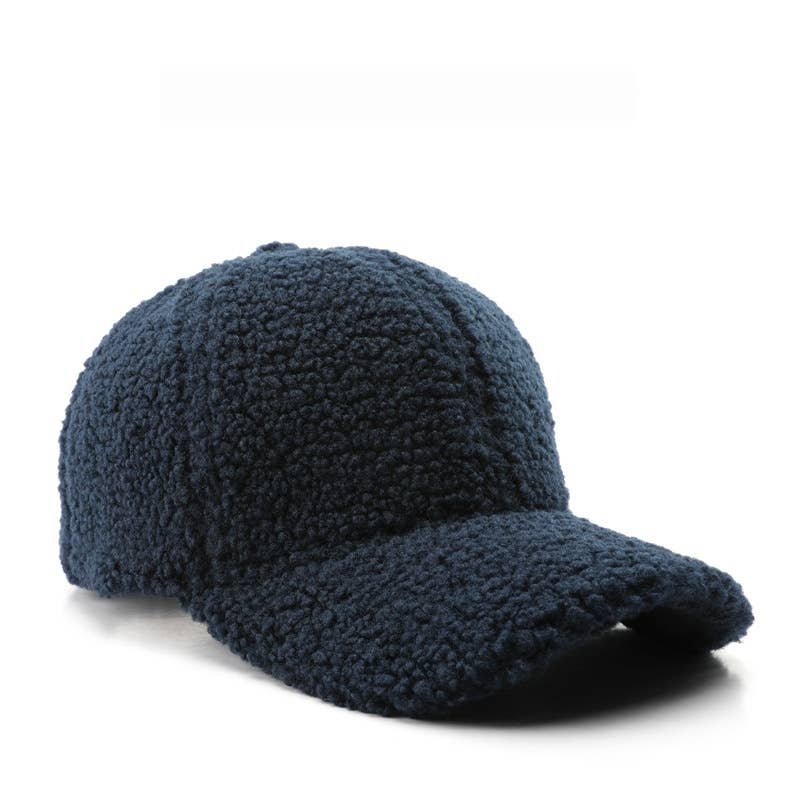 Vintage Fleece Baseball Cap Warm Winter Hat_Cwah04794