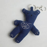 EMBROIDERED INDIGO BEAR PLUSH CHARM_CWMM6000