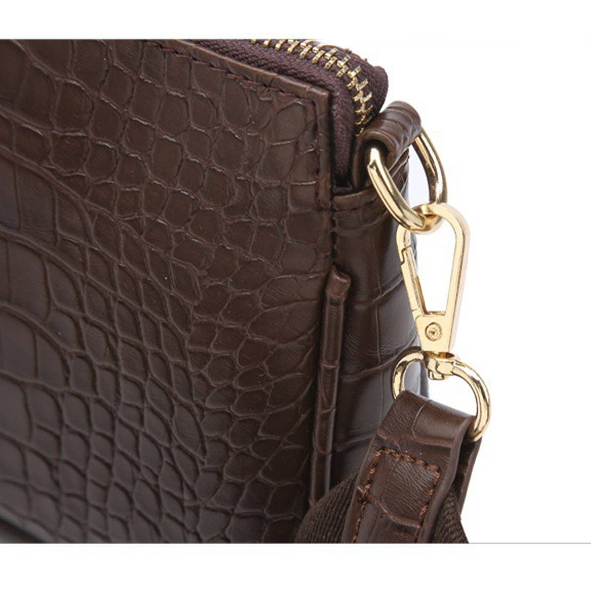 CROCODILE PATTERN ZERO WALLET SHOULDER BAG_CWAB1392