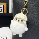 NEW LAMB COUPLE BACKPACK PENDANT CAR KEYCHAIN_CWMM2524