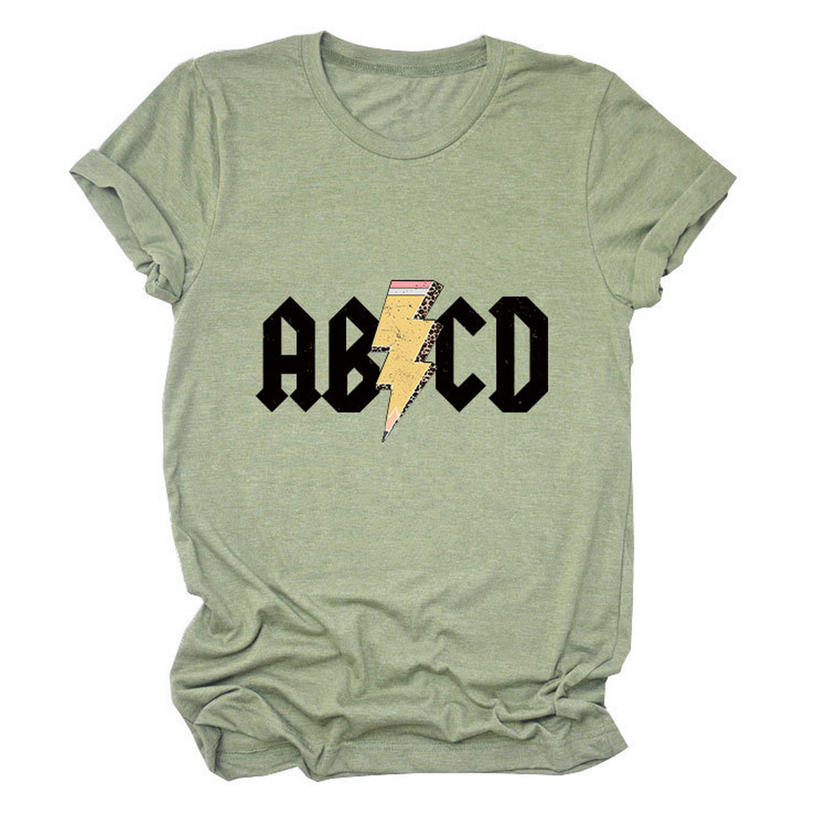 SUMMER NEW ARRIVAL PLUS SIZE TEE WITH LIGHTNING_CWTTS1476