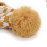 CHILDREN CHECKERBOARD PLAID KNIT HAT_CWAH0734