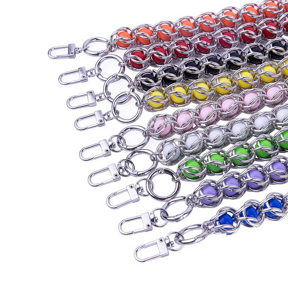 15 75IN METAL BEAD ACRYLIC BEAD HANDBAG STRAP_CWMM5117
