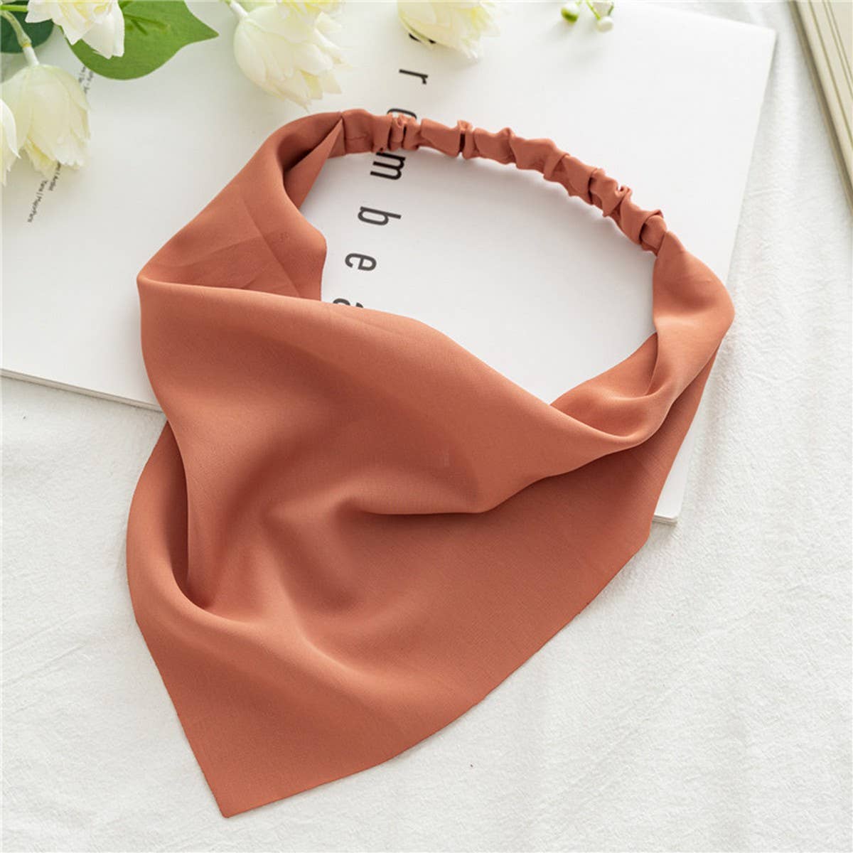 SOLID COLOR TRIANGULAR SCARF HAIR ACCESSORIES_CWAHA4150