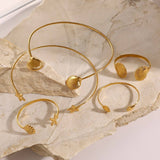 18K GOLD SEASHELL OPEN CUFF VINTAGE STYLE_CWAJE4664