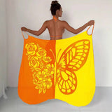 MULTI WAY BEACH DRESS COLOR BLOCK PRINT COVER UP_CWBLS0462