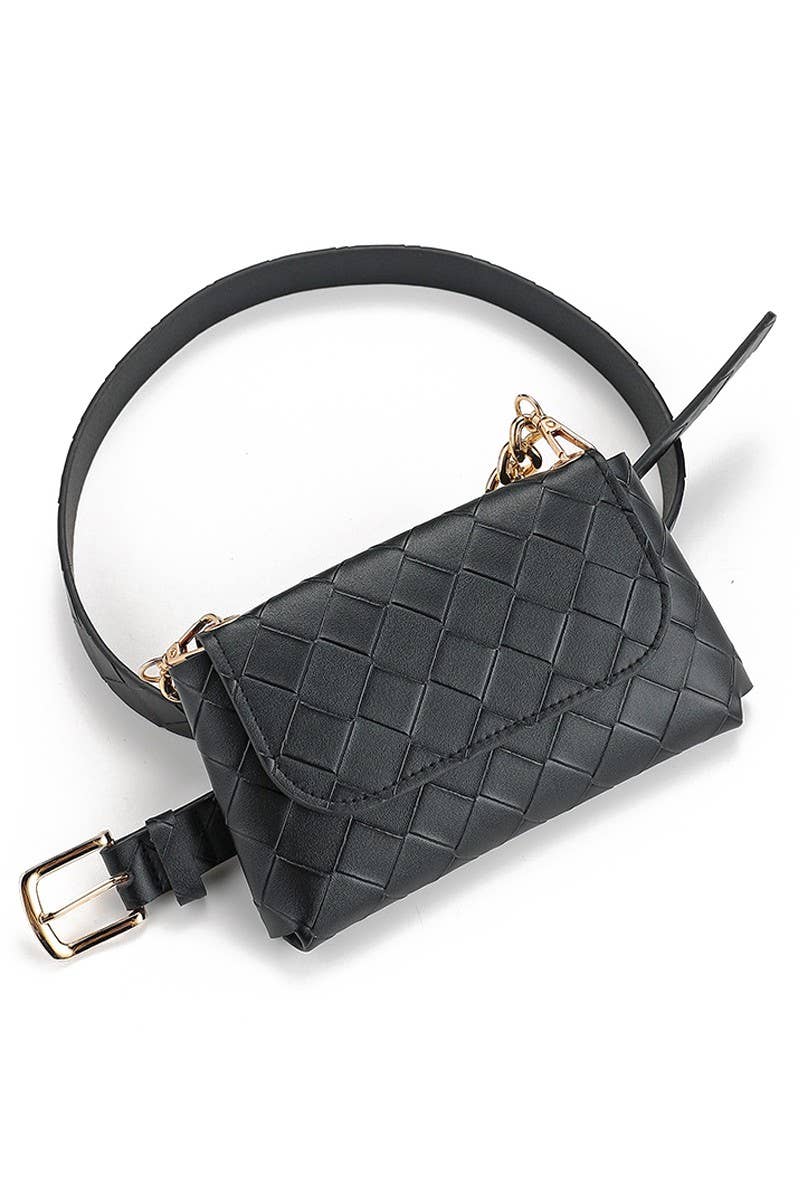 Plaid Waist Bag Decked Casual Belt_Cwab417