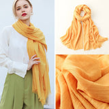SOLID COLOR LONG LIGHTWEIGHT SCARF WRAP SHAWL_CWASC0204