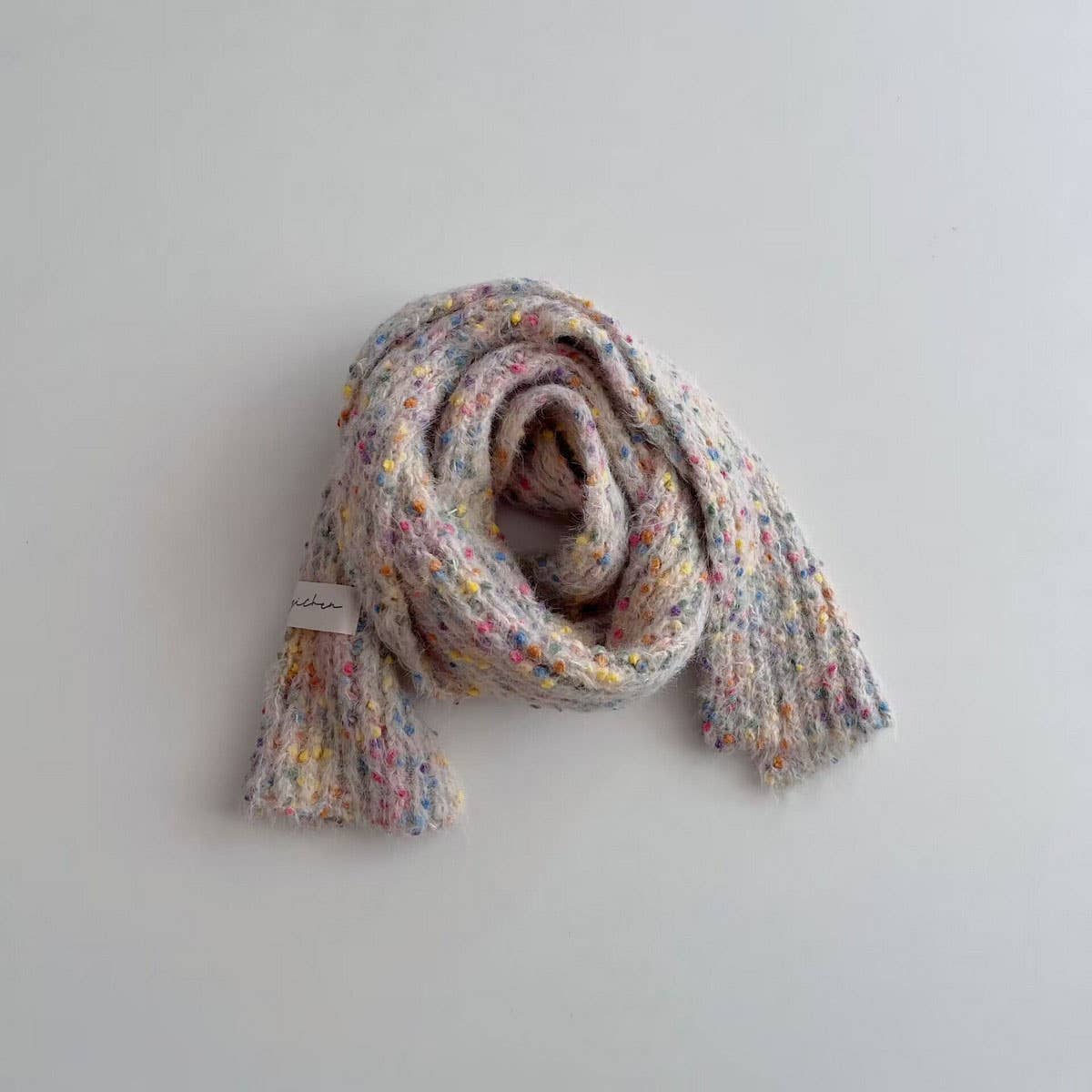 POLKA DOT KNIT SCARF WARM NECK WRAP FOR KIDS_CWASC2096