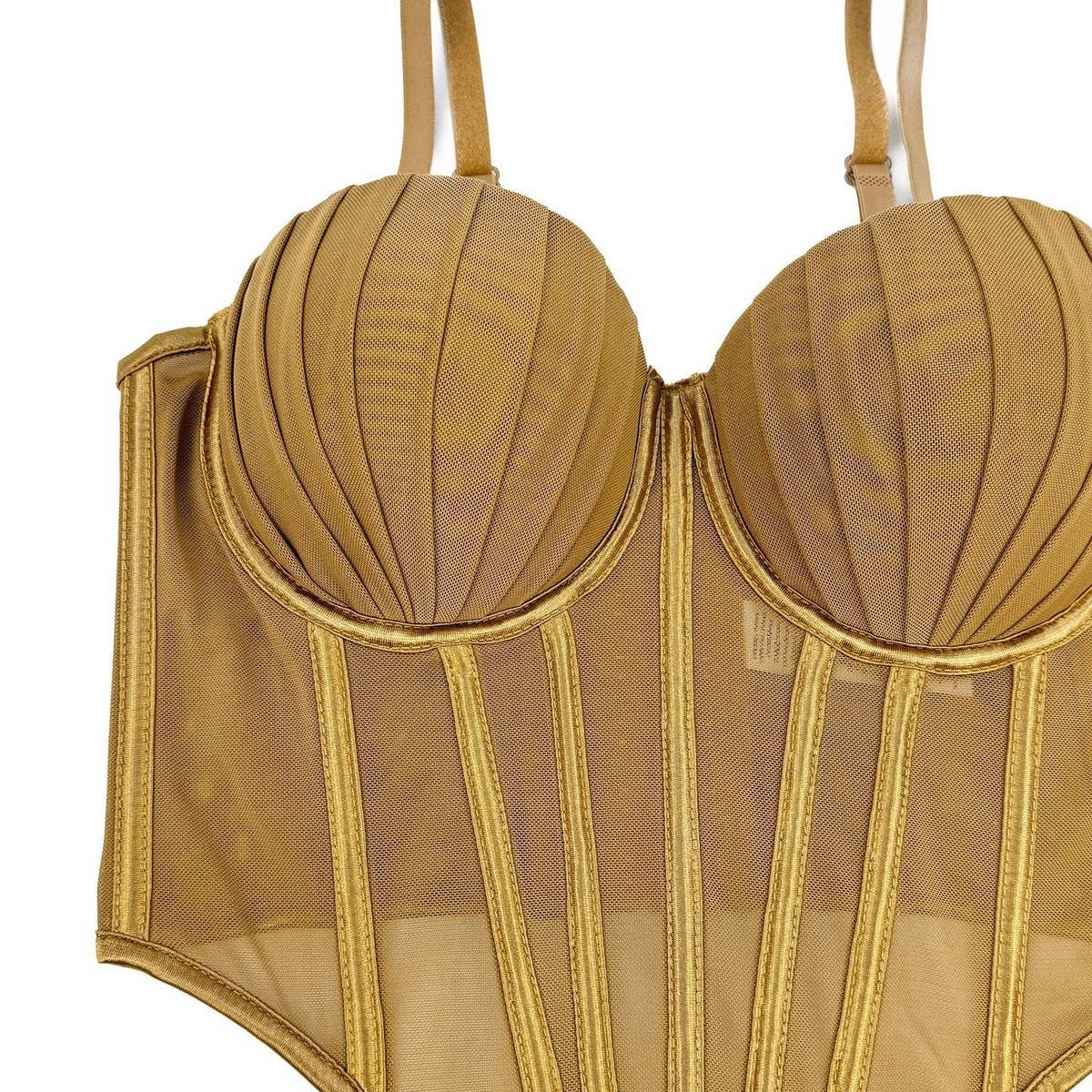 PREMIUM PLEATED HERRINGBONE CORSET WITH COASTERS_CWMM4132