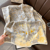 SILK SCARF SUMMER SQUARE SHAWL HEADBAND_CWASC0620