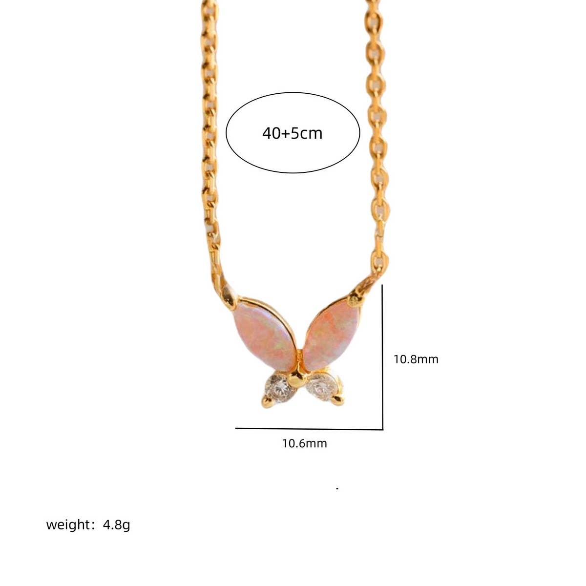 CUTE GIRL BUTTERFLY TITANIUM STEEL NECKLACE_CWMM3780