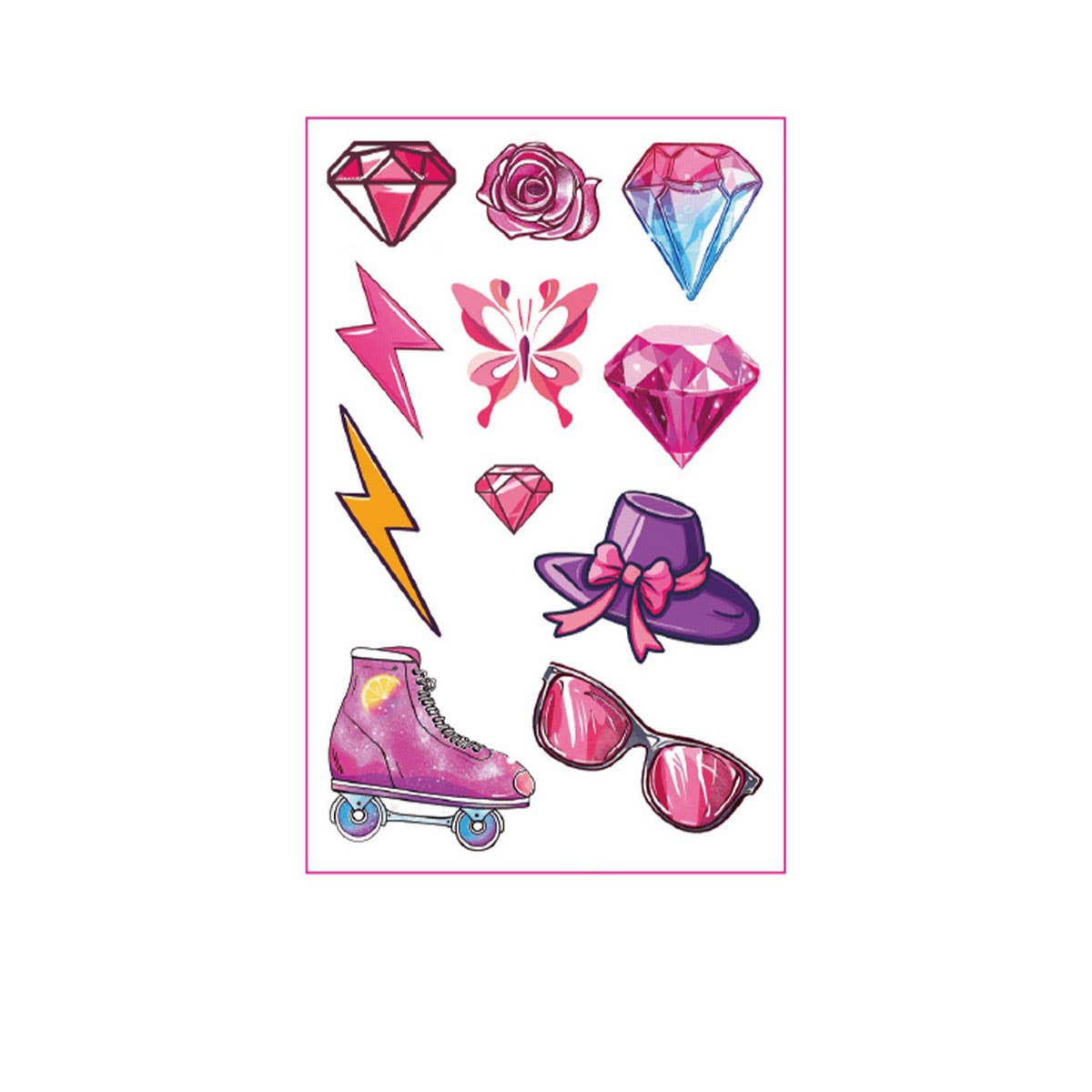 CUTE PINK WESTERN TATTOOS BACHELORETTE PARTY_CWMM8384