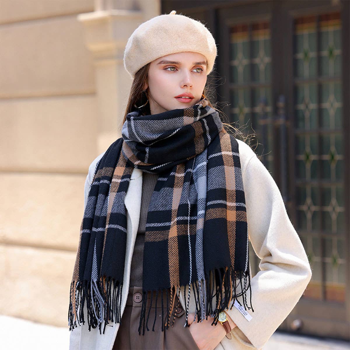 FAUX CASHMERE SCARF COZY WINTER WRAP FOR COUPLES_CWASC0205