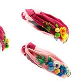 Hand-Embroidered Dual Flower Bouquet Headband_Cwmm6115